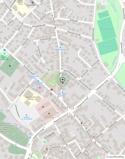 Location of the practice at Kirdorfer Straße 14 in Bad Homburg